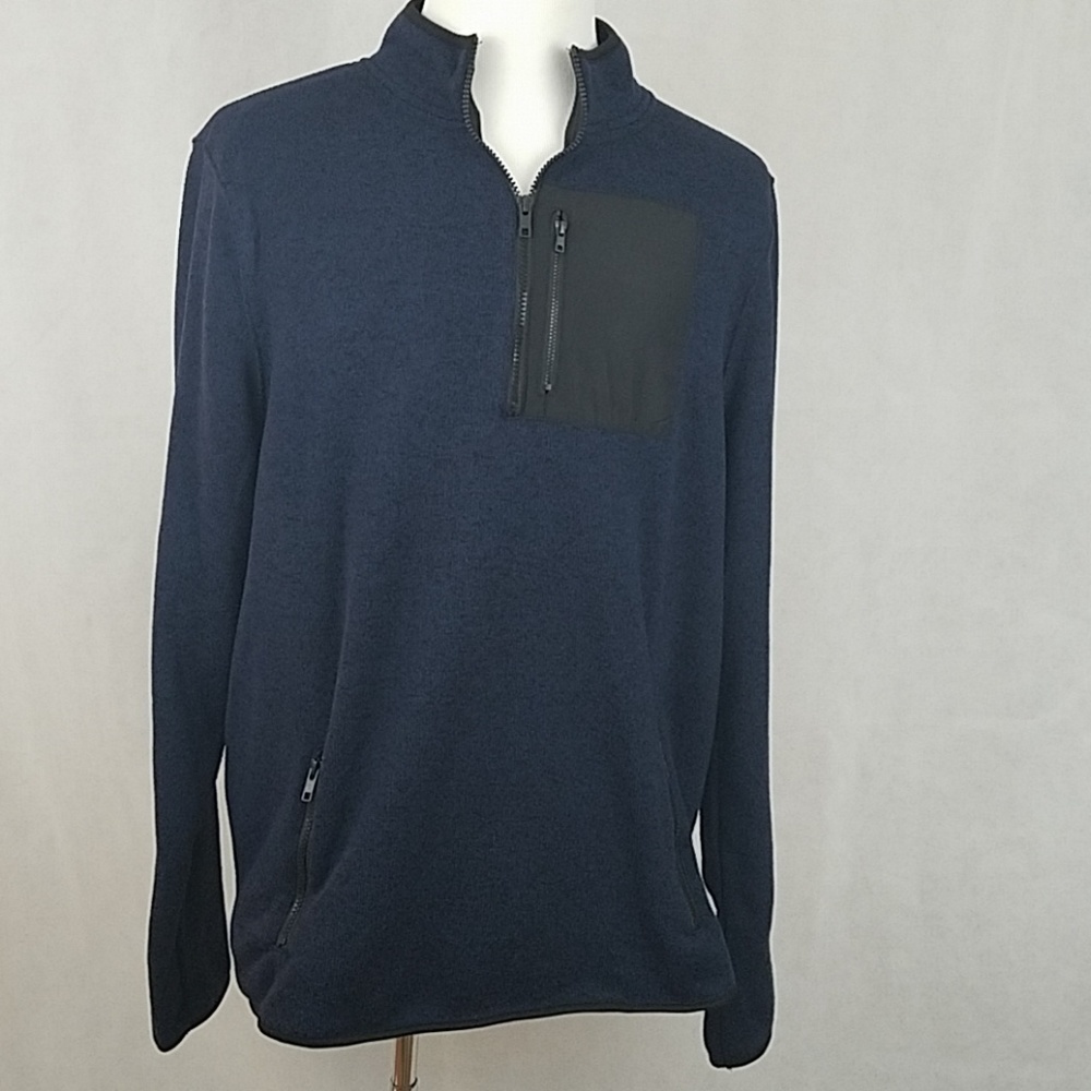 5/$50 SALE * Aeropostale mens navy crew neck sweater jacket